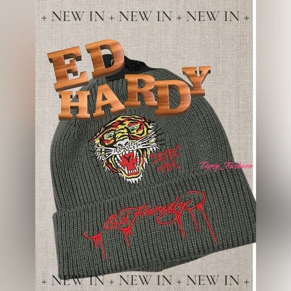 Ed Hardy Beanie Skull Cap Hat - Picture 1 of 4